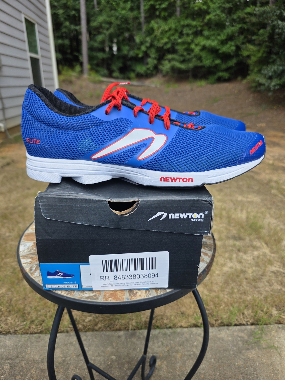 Newton Running Distance Elite M008119 Cobalt/Red Men Size 15 "Brand New"